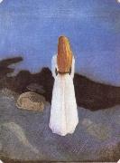 Edvard Munch The Lady in the seaside oil painting artist